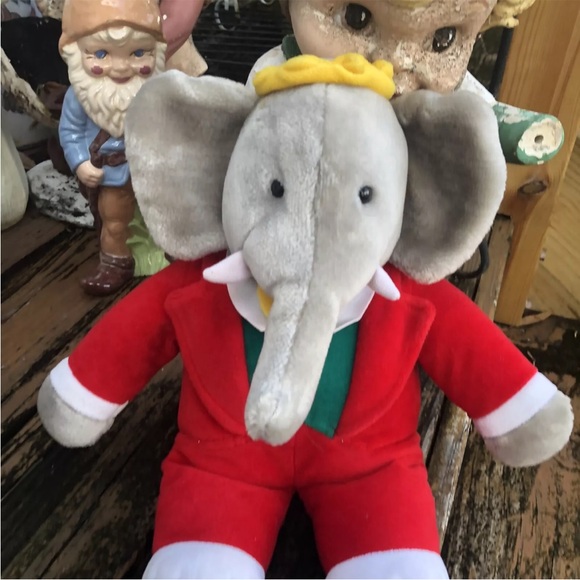 Gund Babar Elephant King Macys Plush Red 1988 Stuffed Animal 15” Vintage 80s - Picture 9 of 9